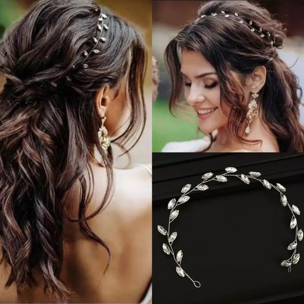 Bridal Hairband | Prom Wedding | Gold Bridal Hair Accessory